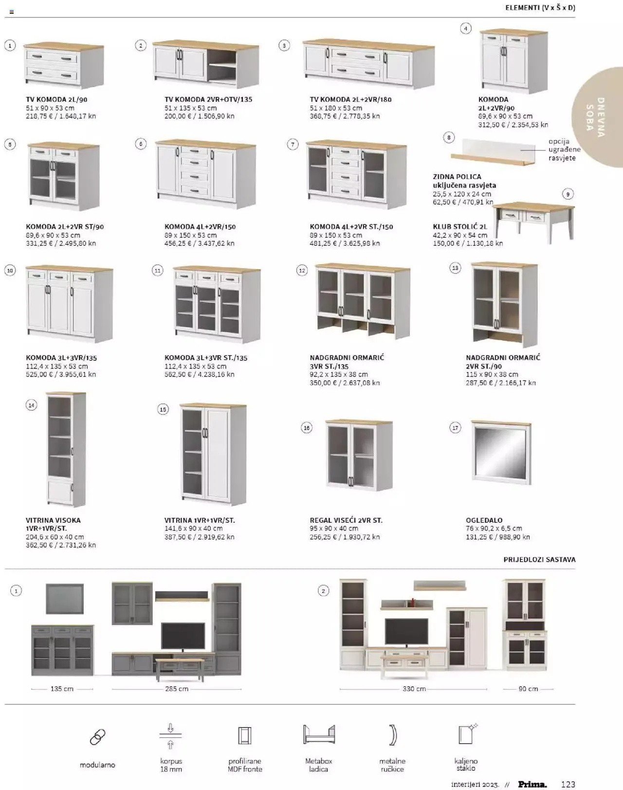 Katalog Katalog interijeri 2023 Prima od 20. veljače do 31. prosinca 2023. - Pregled Stranica 125