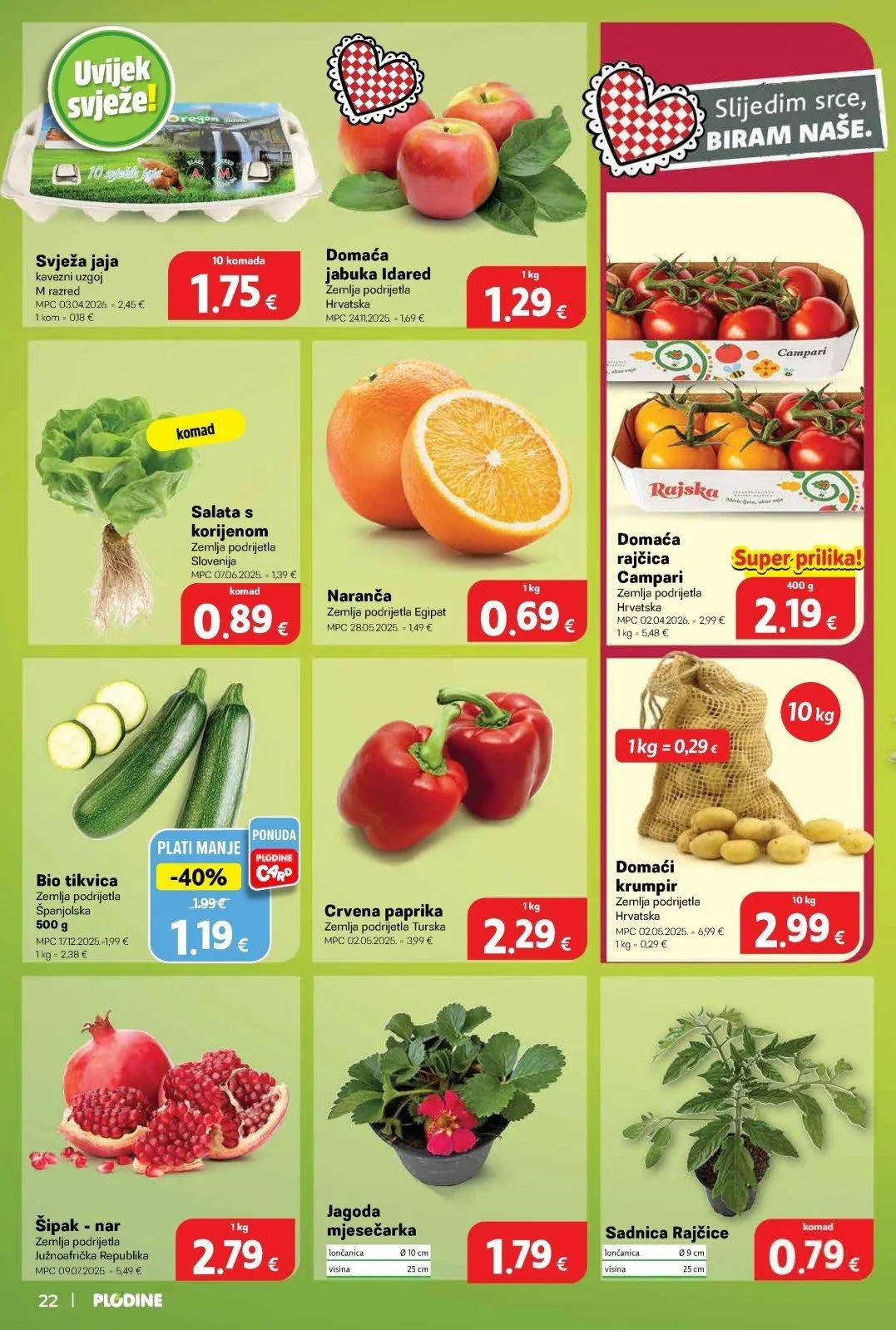 Katalog Plodine katalog do 28.04.2026 od 22. travnja do 28. travnja 2026. - Pregled Stranica 22
