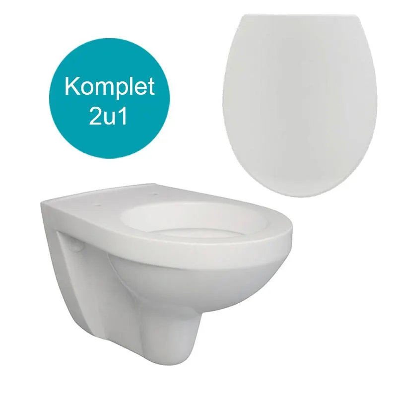 Toaletna školjka rimless Atlas komplet 2u1