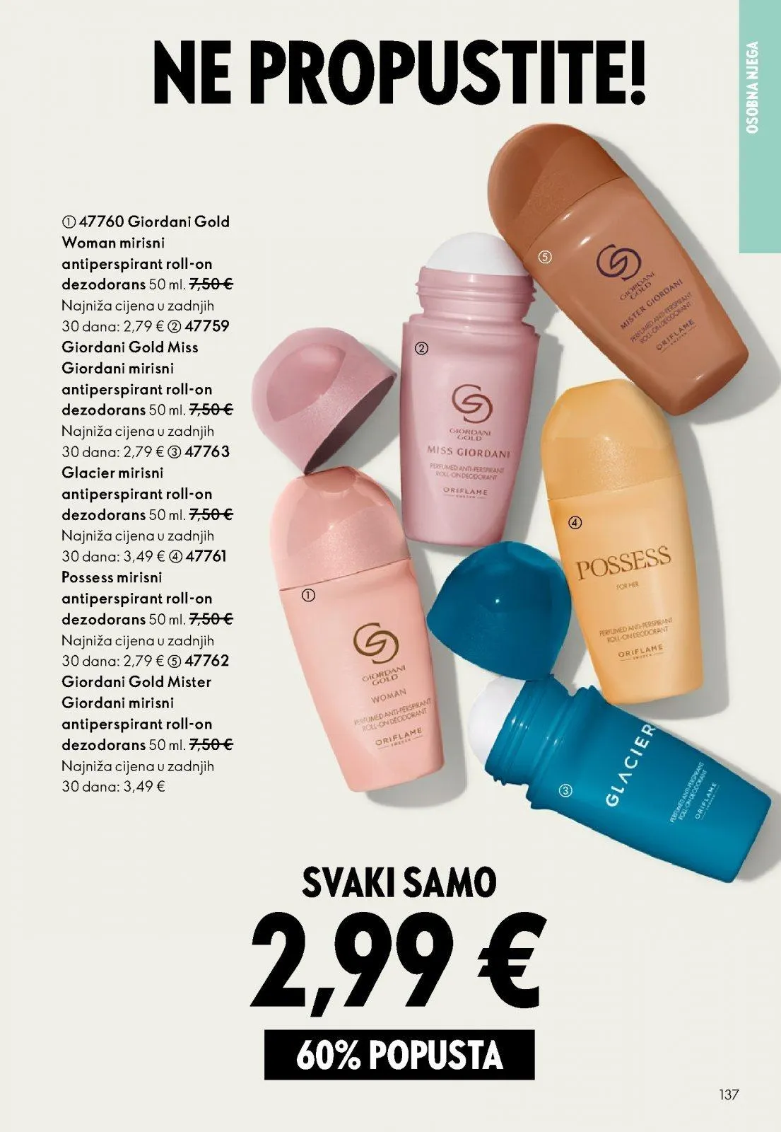 Katalog Oriflame katalog do 21.04.2026 od 2. travnja do 21. travnja 2026. - Pregled Stranica 137