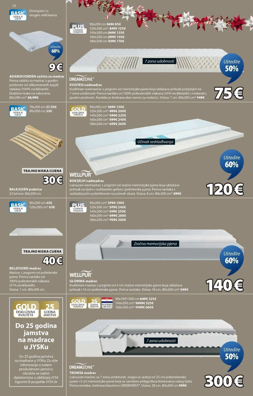 Katalog JYSK katalog do 30.12.2025 od 3. prosinca do 30. prosinca 2025. - Pregled Stranica 12