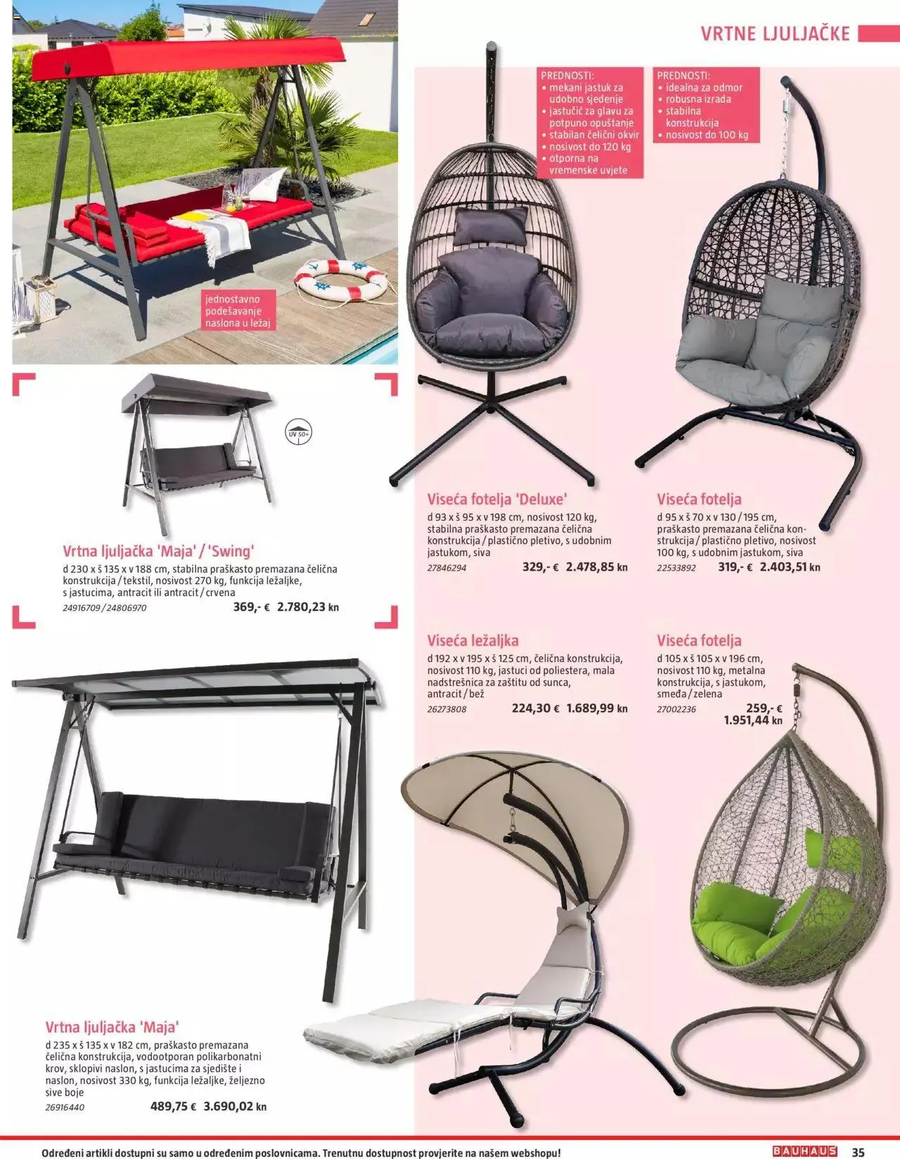 Katalog Vrtni namještaj Bauhaus od 24. ožujka do 31. srpnja 2023. - Pregled Stranica 35