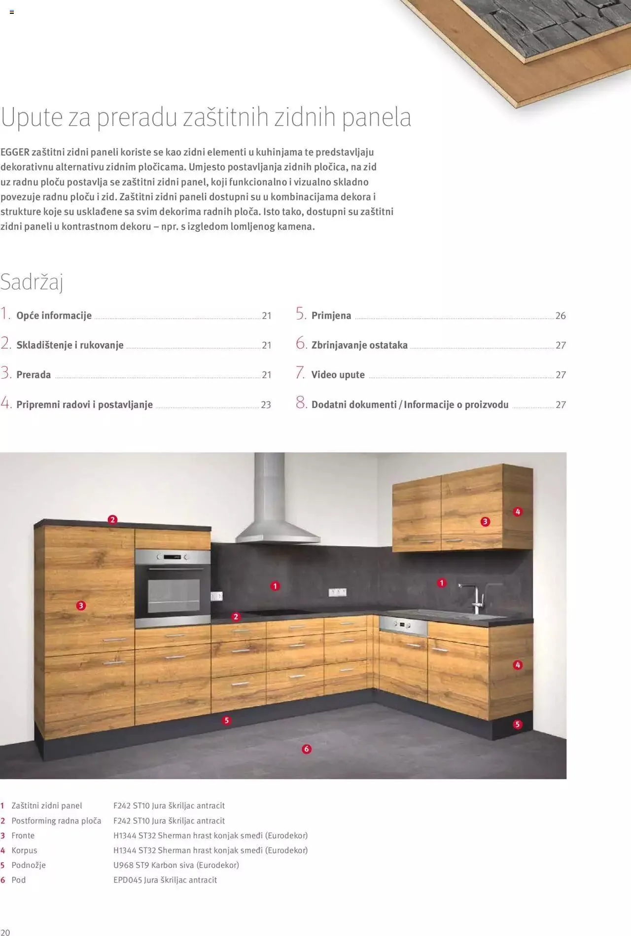 Katalog Elgrad - Egger radne ploče - Upute za preradu i dodaci od 1. travnja do 31. prosinca 2023. - Pregled Stranica 20