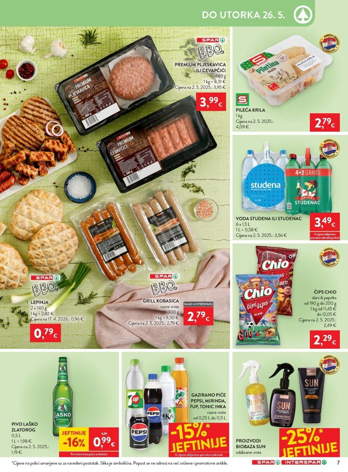 Katalog Spar katalog do 26.05.2026 od 20. svibnja do 26. svibnja 2026. - Pregled Stranica 7
