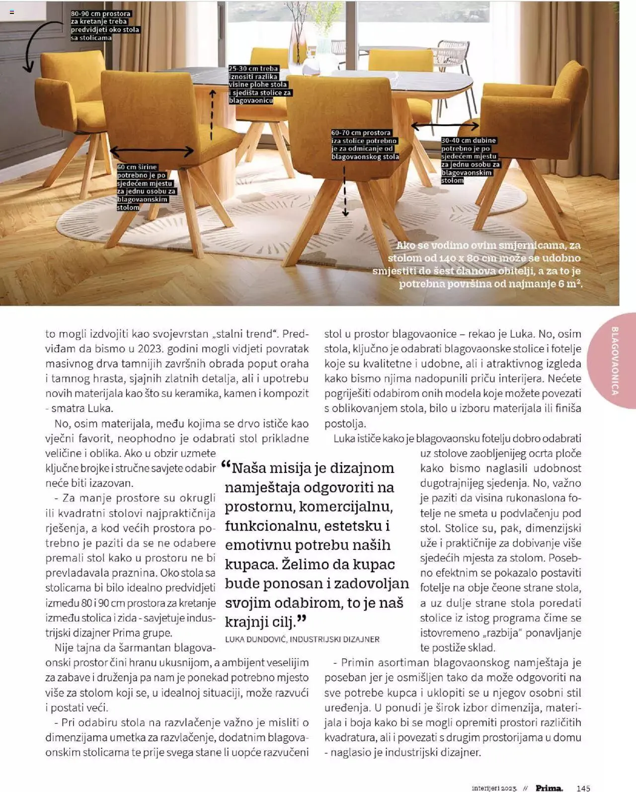 Katalog Katalog interijeri 2023 Prima od 20. veljače do 31. prosinca 2023. - Pregled Stranica 147