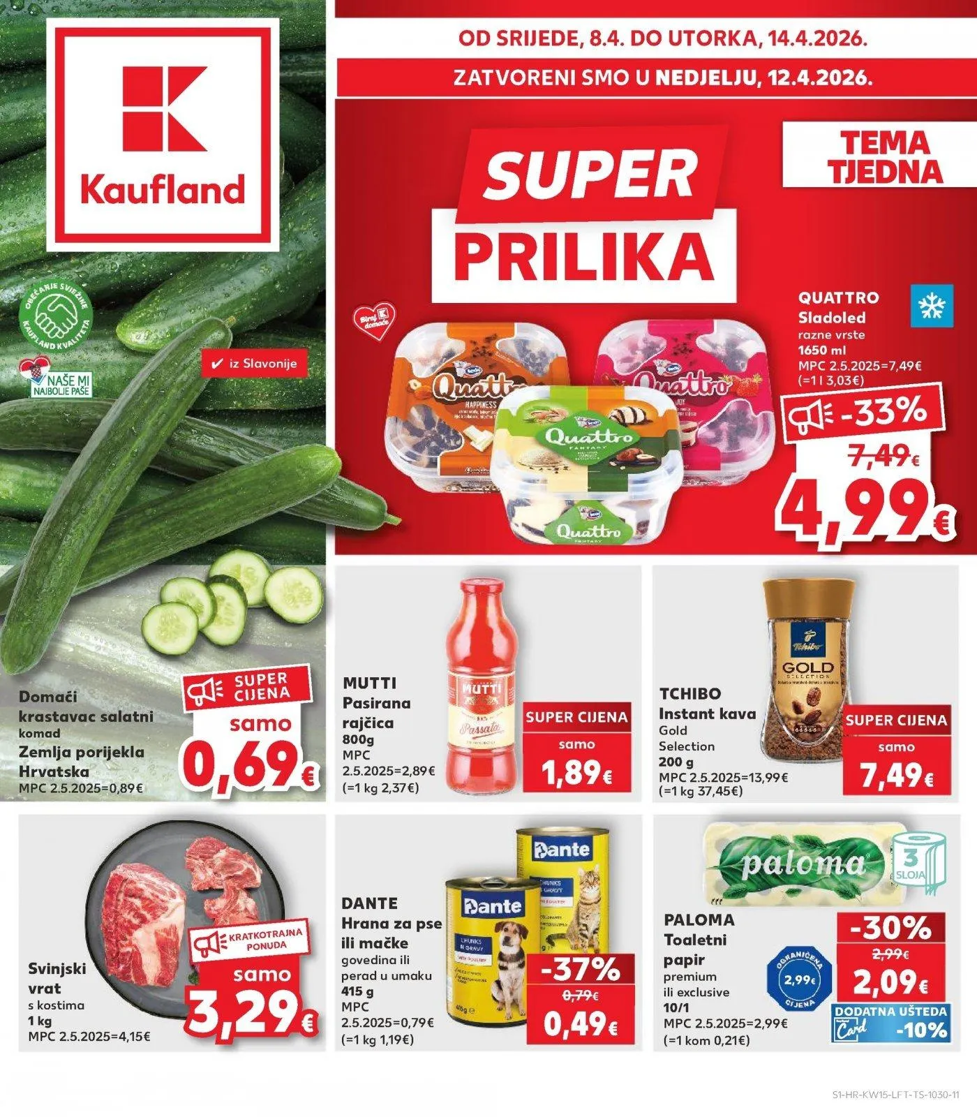 Katalog Kaufland katalog do 14.04.2026 od 8. travnja do 14. travnja 2026. - Pregled Stranica 1