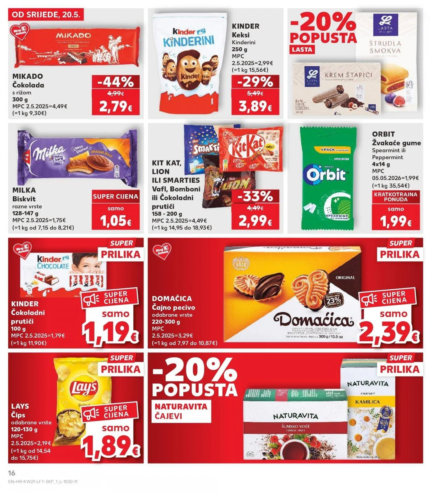 Katalog Kaufland katalog do 26.05.2026 od 20. svibnja do 26. svibnja 2026. - Pregled Stranica 16
