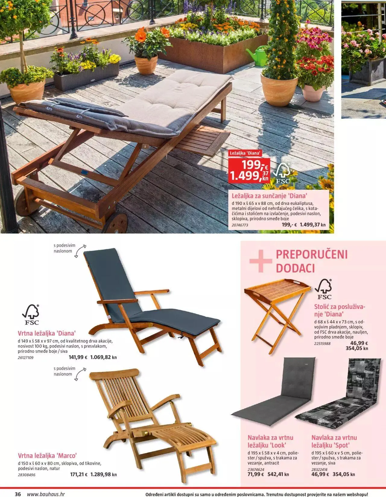 Katalog Vrtni namještaj Bauhaus od 24. ožujka do 31. srpnja 2023. - Pregled Stranica 36