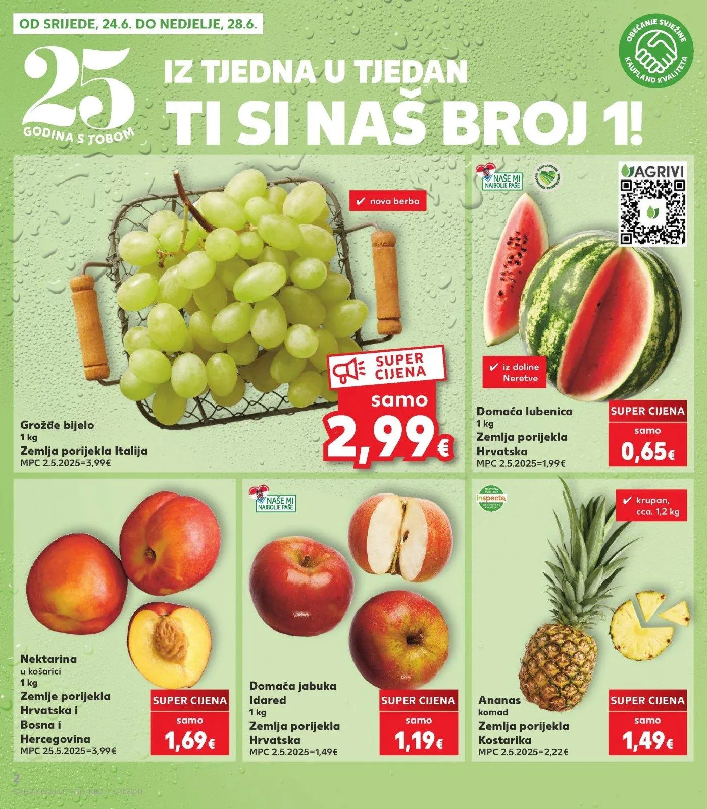 Katalog Kaufland katalog do 30.06.2026 od 25. lipnja do 30. lipnja 2026. - Pregled Stranica 2