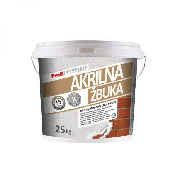 Akrilna žbuka zaglađena 1,5 mm-Profi Label-25 kg
