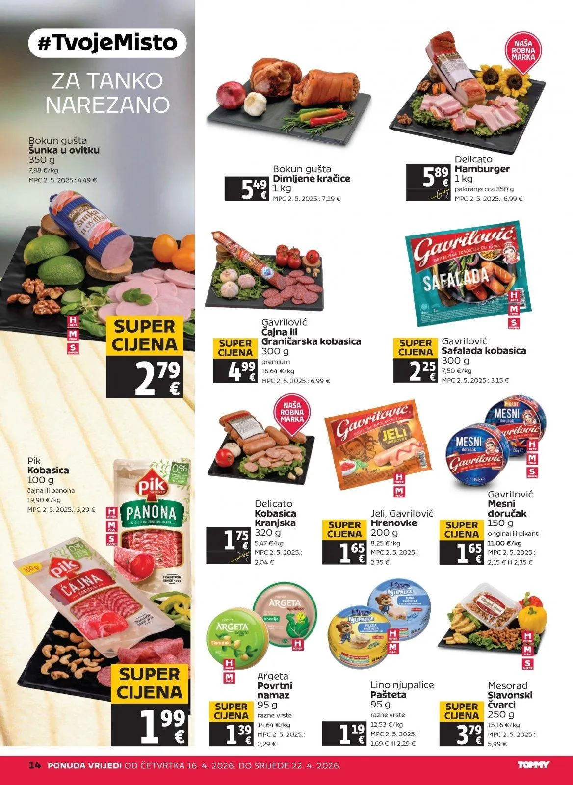 Katalog Tommy katalog do 22.04.2026 od 16. travnja do 22. travnja 2026. - Pregled Stranica 14