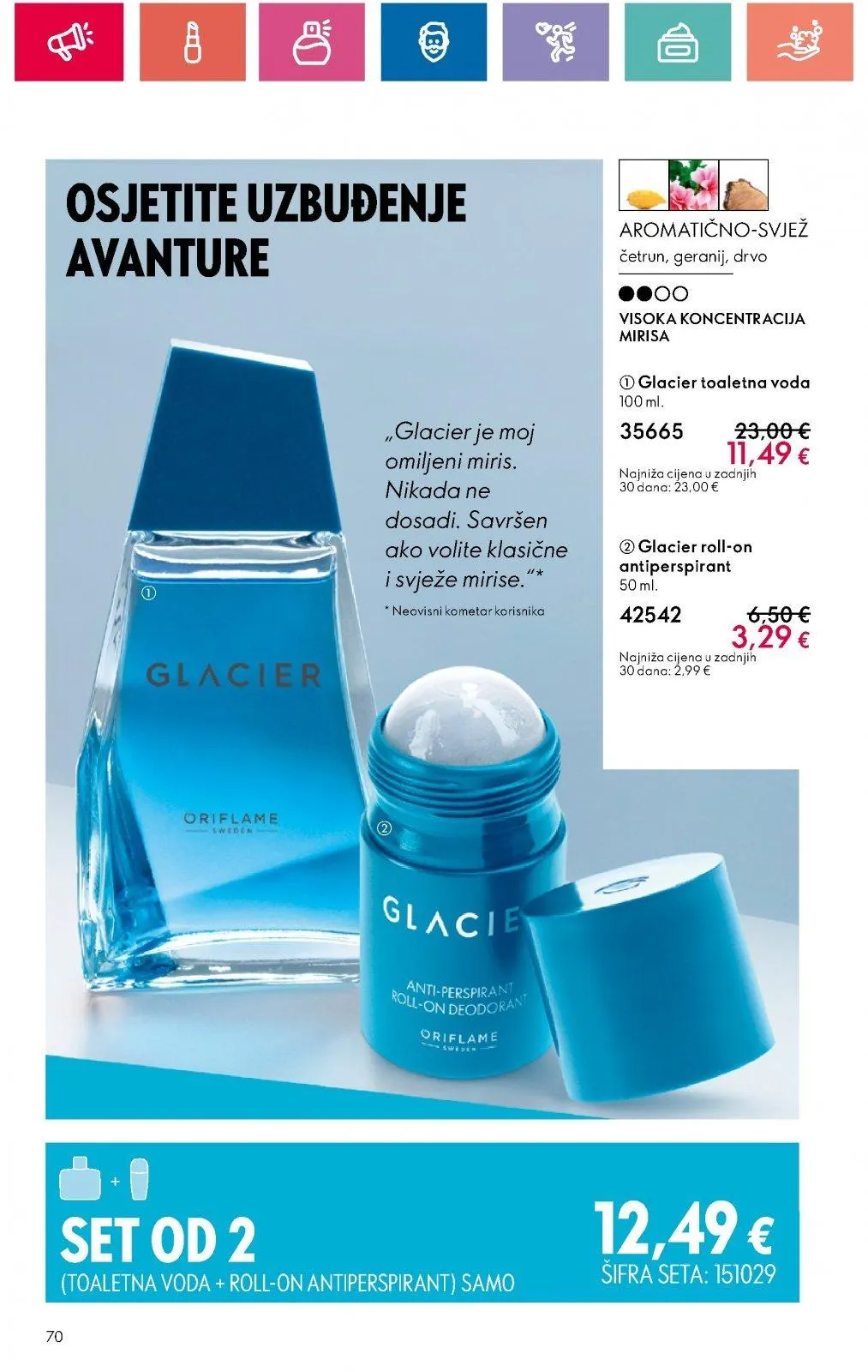 Katalog Oriflame katalog do 11.09.2024 od 29. kolovoza do 11. rujna 2024. - Pregled Stranica 70