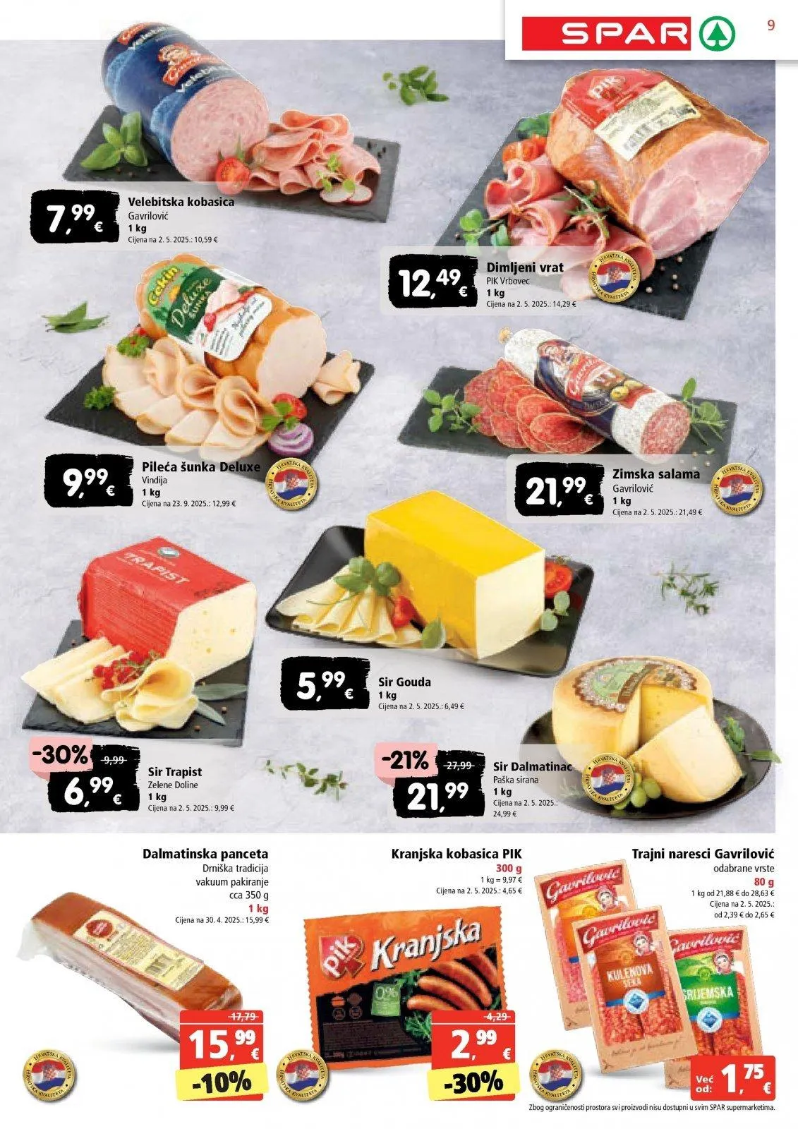 Katalog Spar katalog do 18.11.2025 od 12. studenoga do 18. studenoga 2025. - Pregled Stranica 9