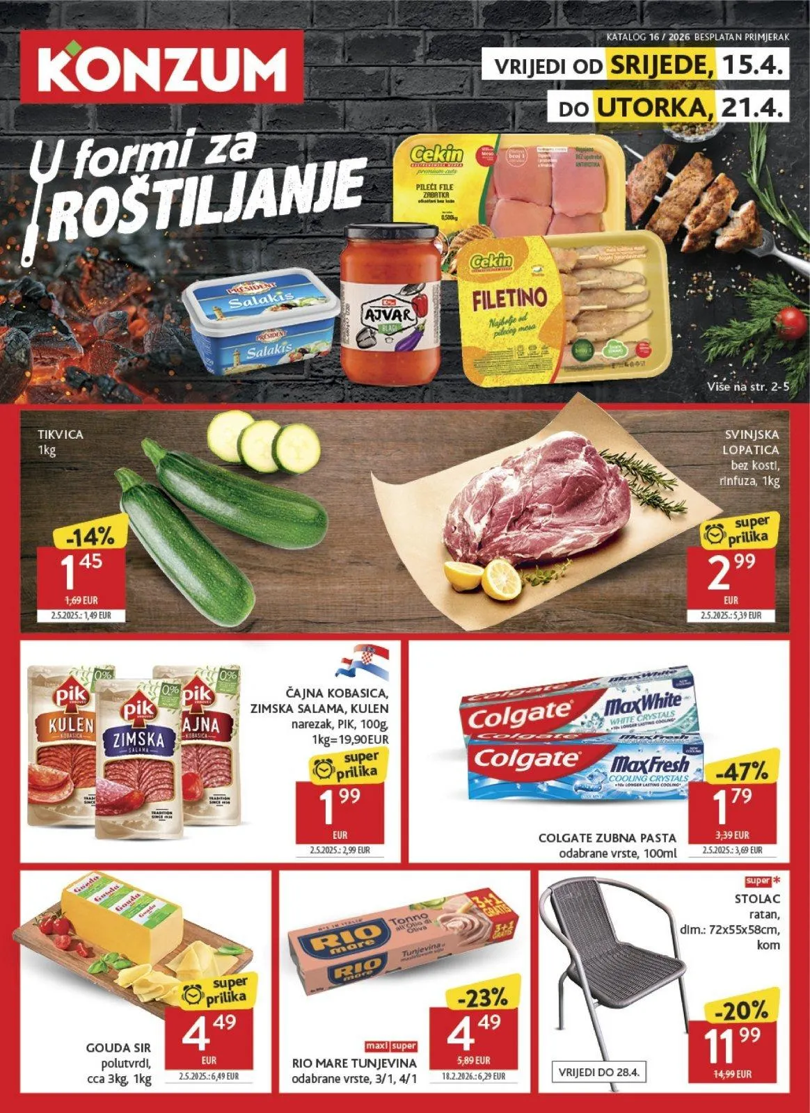 Katalog Konzum katalog do 21.04.2026 od 16. travnja do 21. travnja 2026. - Pregled Stranica 1