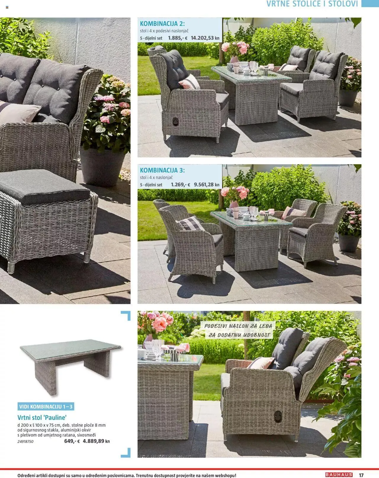 Katalog Vrtni namještaj Bauhaus od 24. ožujka do 31. srpnja 2023. - Pregled Stranica 17