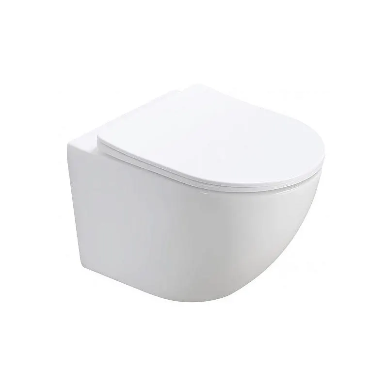 WC školjka viseća PERLA compact rimless s duroplast softclose wc daskom