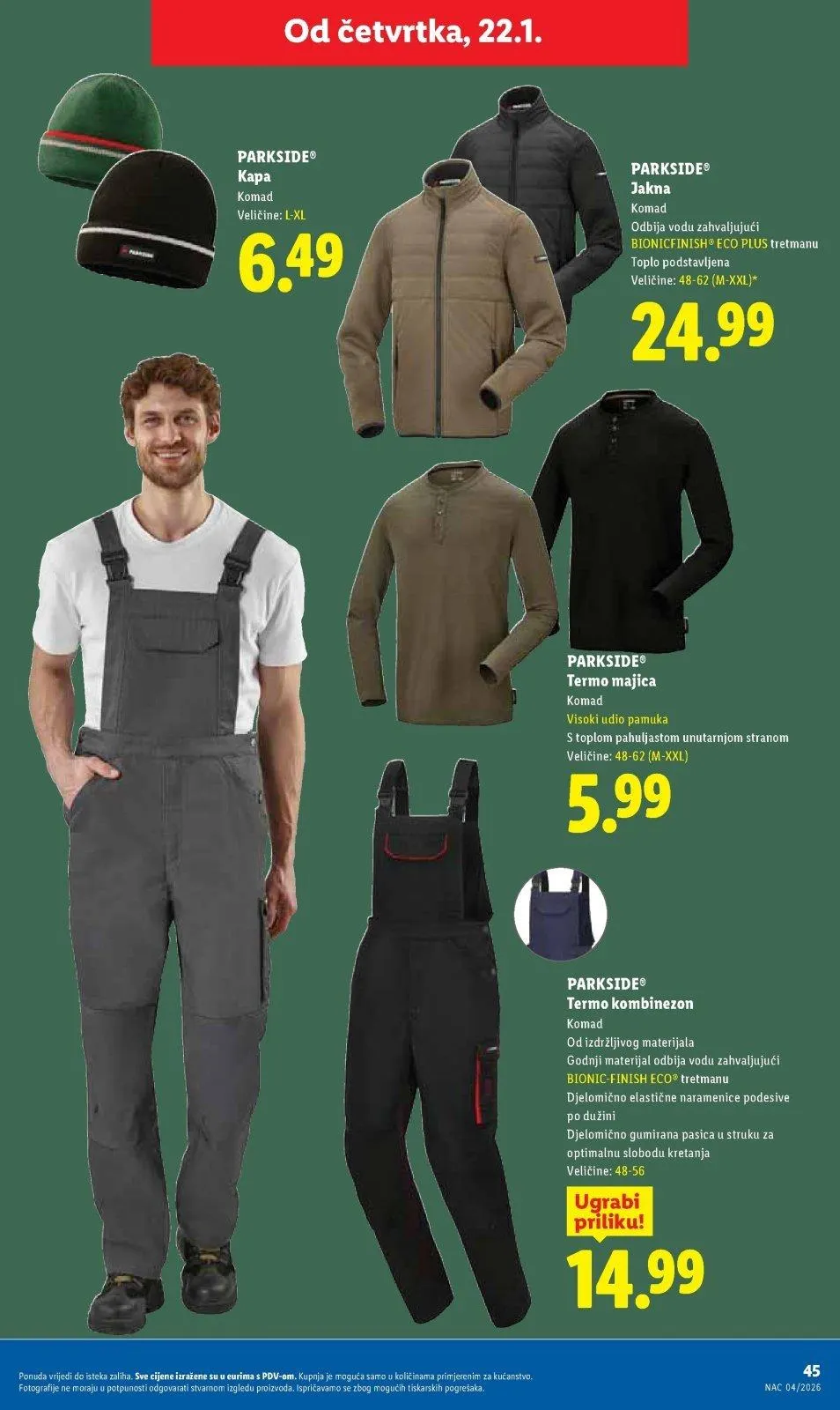 Katalog Lidl katalog do 25.01.2026 od 15. siječnja do 25. siječnja 2026. - Pregled Stranica 45