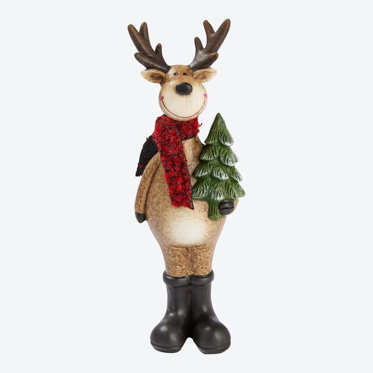 Deko-Rentier mit Schal, ca. 6x6x19,5 cm