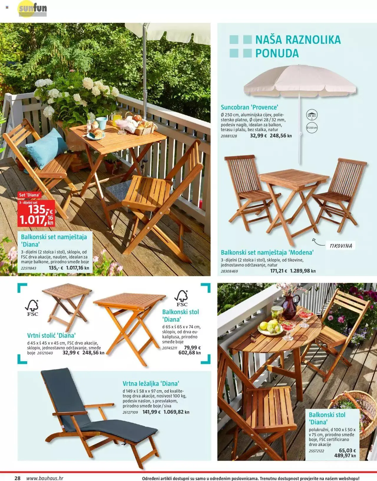 Katalog Vrtni namještaj Bauhaus od 24. ožujka do 31. srpnja 2023. - Pregled Stranica 28