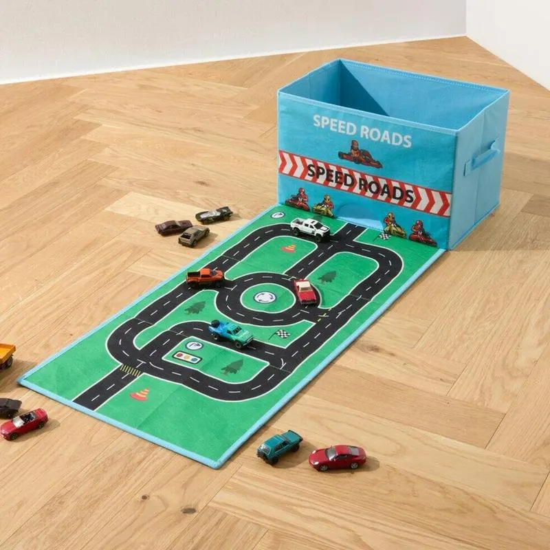 Aufbewahrungsbox mit integrierter Spielmatte, ca. 38x24,5x25cm