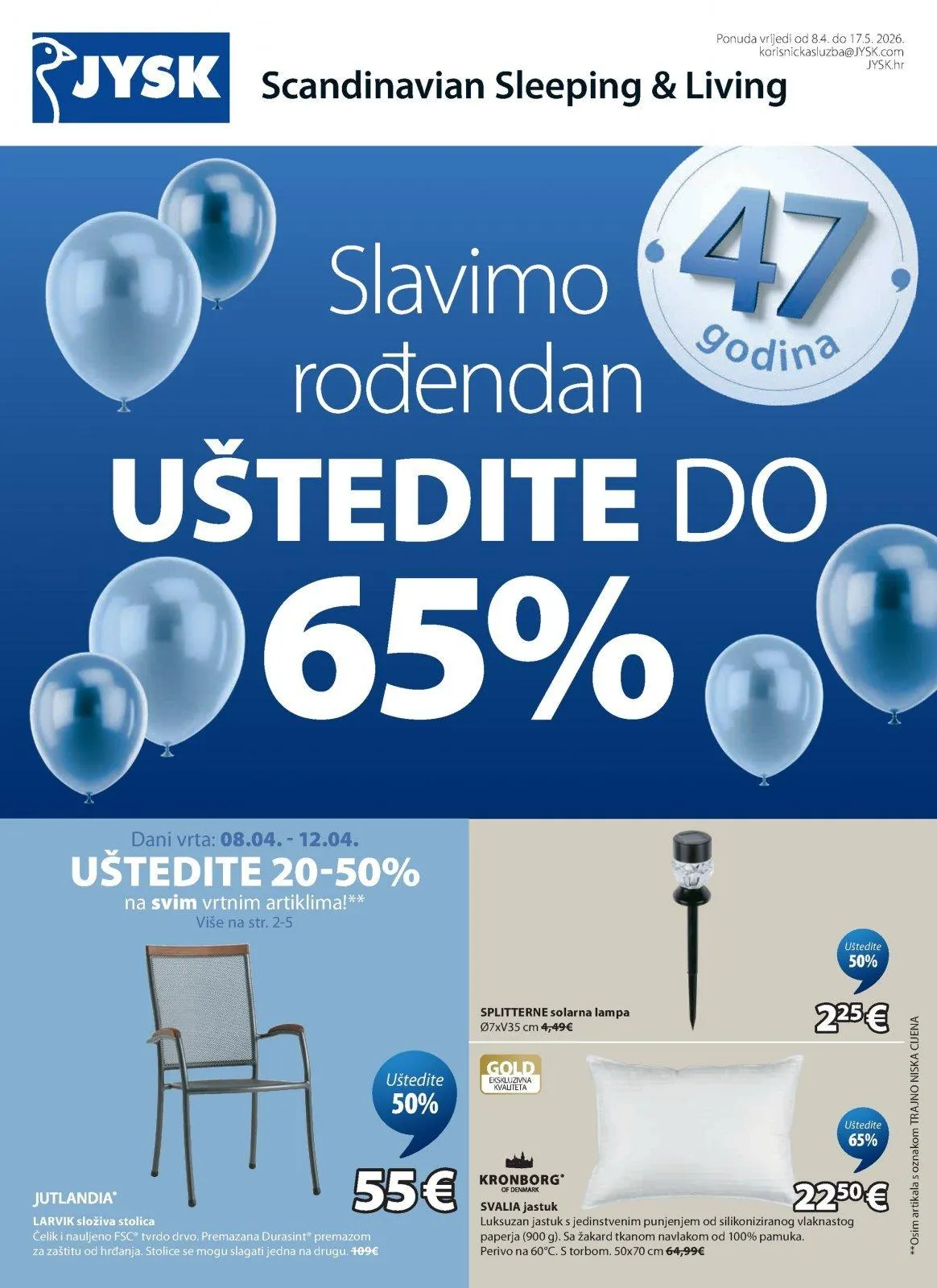 Katalog JYSK katalog do 17.05.2026 od 9. travnja do 17. svibnja 2026. - Pregled Stranica 2