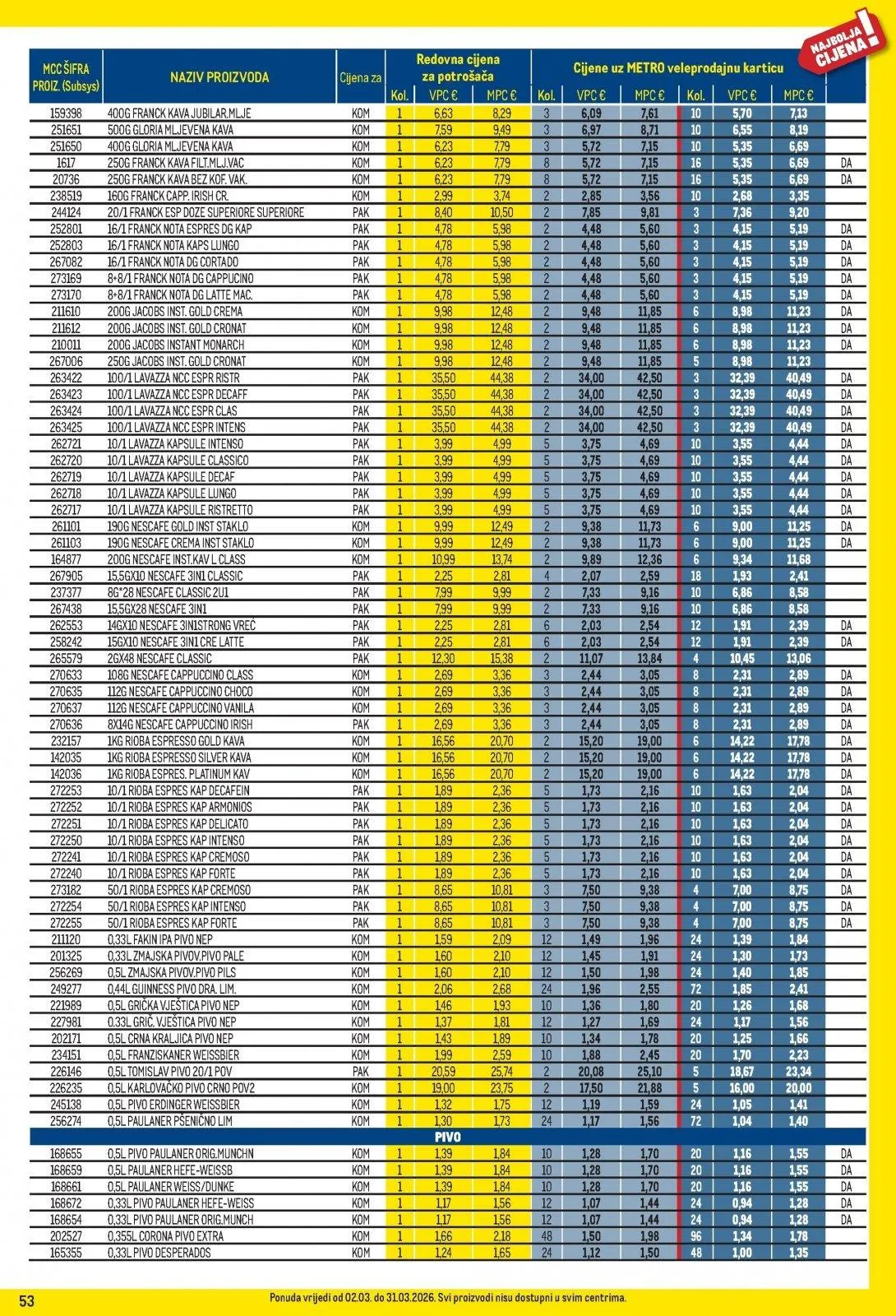 Katalog Metro katalog do 31.03.2026 od 5. ožujka do 31. ožujka 2026. - Pregled Stranica 53