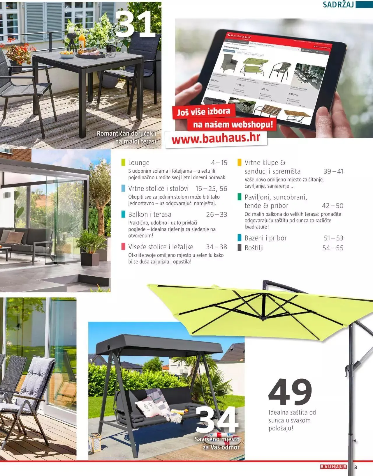 Katalog Vrtni namještaj Bauhaus od 24. ožujka do 31. srpnja 2023. - Pregled Stranica 3
