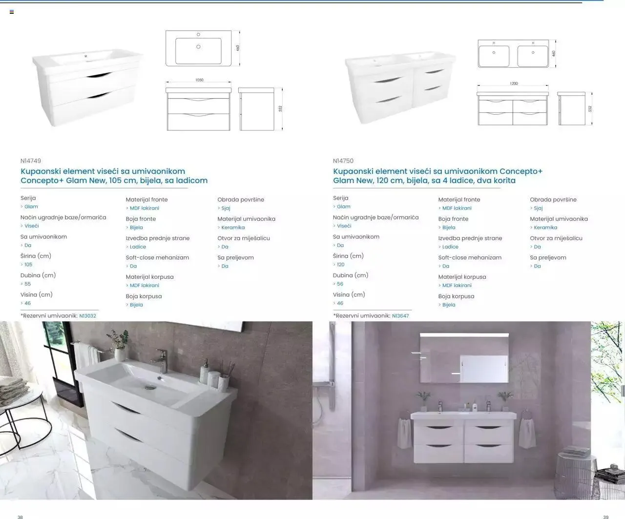 Katalog Kupaonski namještaj i ogledala 2023 Fero-term od 13. ožujka do 31. prosinca 2023. - Pregled Stranica 20