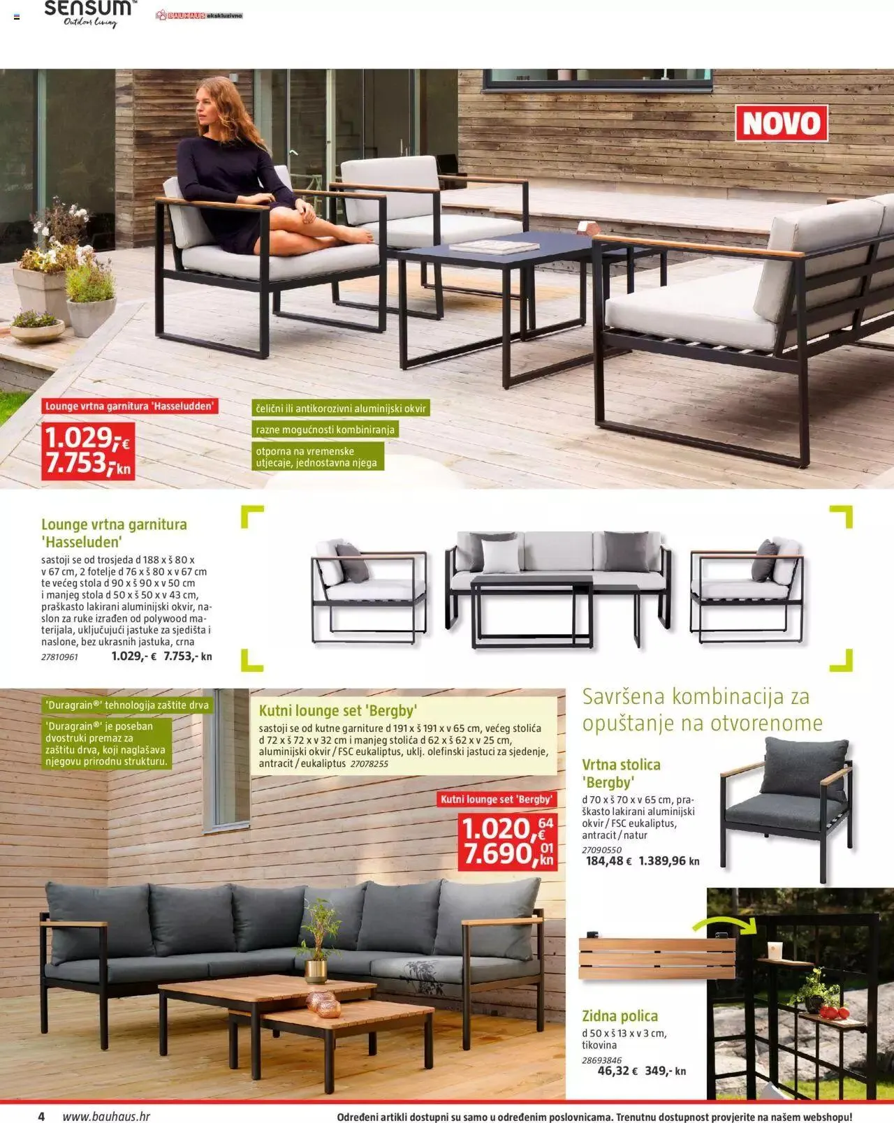 Katalog Vrtni namještaj Bauhaus od 24. ožujka do 31. srpnja 2023. - Pregled Stranica 4