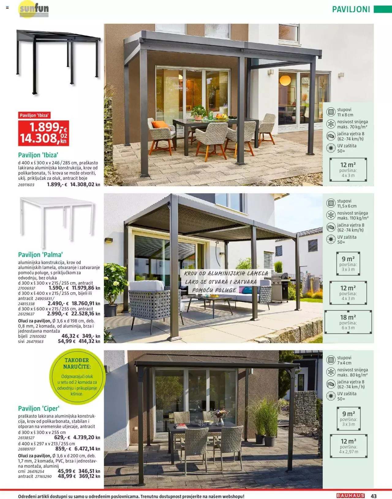 Katalog Vrtni namještaj Bauhaus od 24. ožujka do 31. srpnja 2023. - Pregled Stranica 43