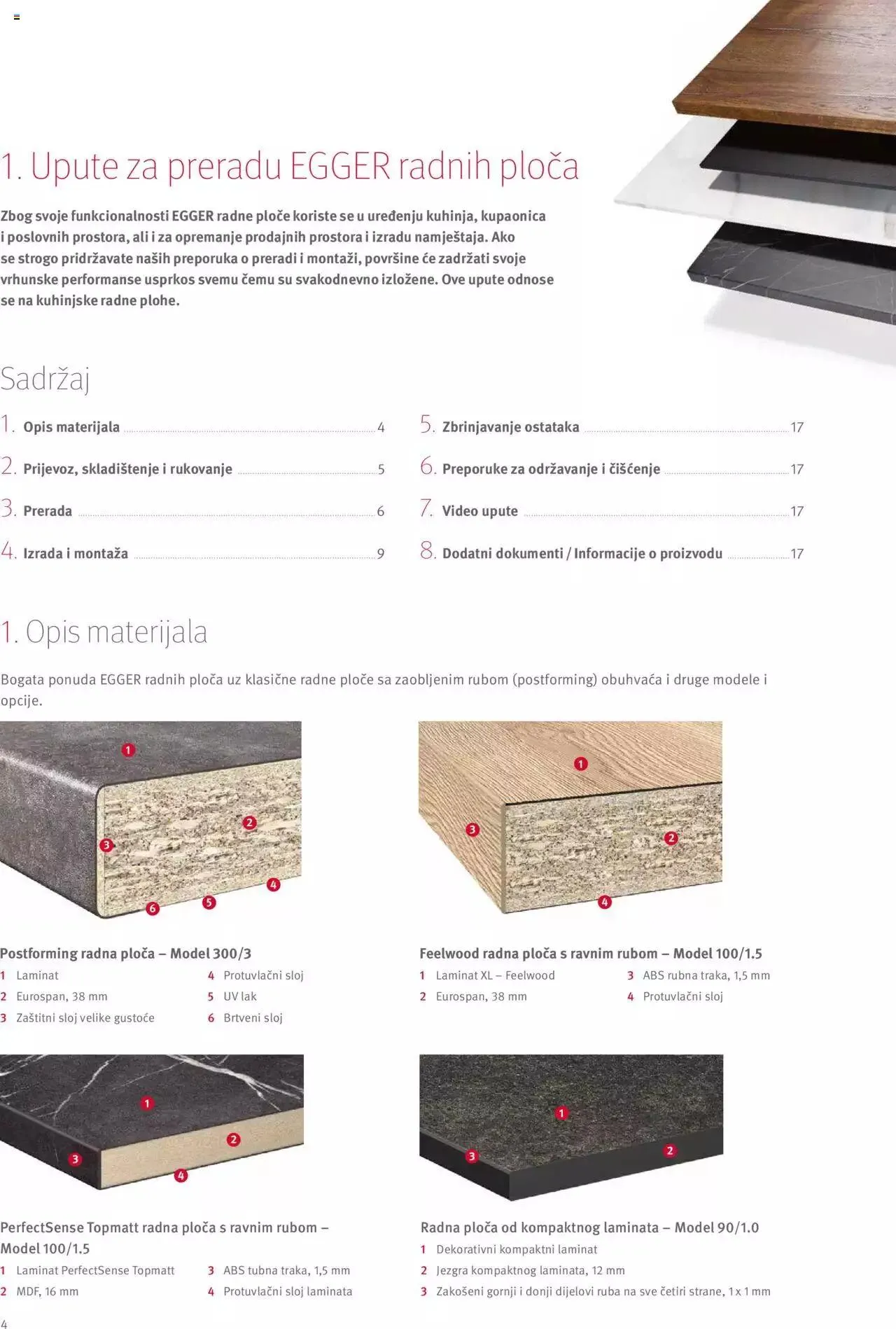 Katalog Elgrad - Egger radne ploče - Upute za preradu i dodaci od 1. travnja do 31. prosinca 2023. - Pregled Stranica 4