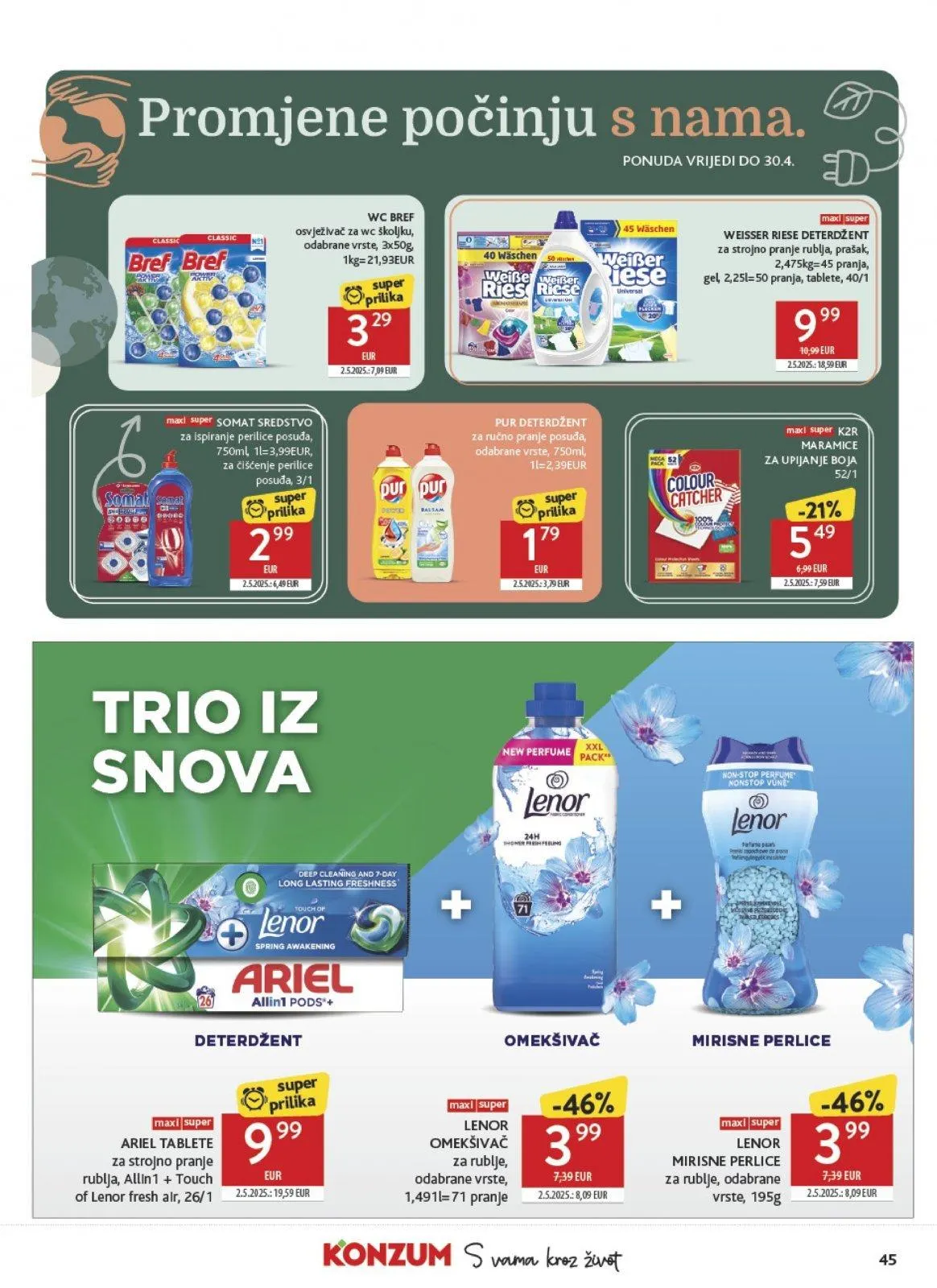 Katalog Konzum katalog do 10.03.2026 od 5. ožujka do 10. ožujka 2026. - Pregled Stranica 45