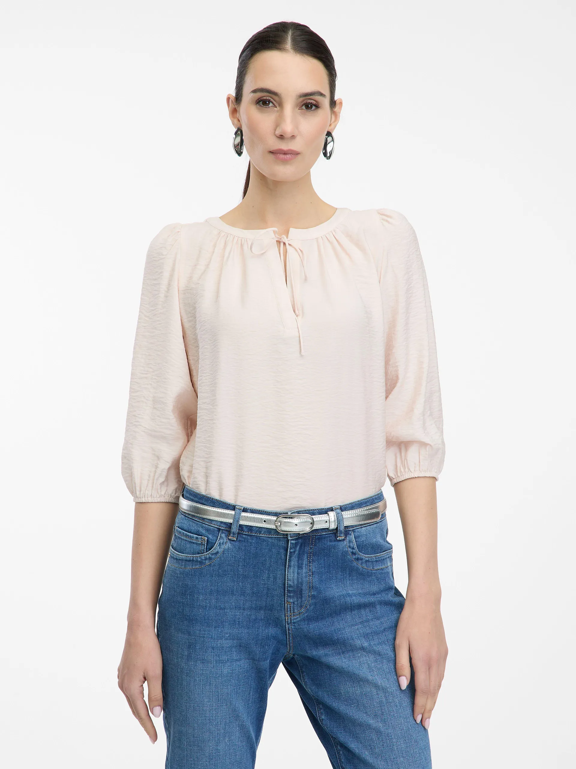 Svijetloružičasta ženska bluza s tričetvrt rukavima ORSAY