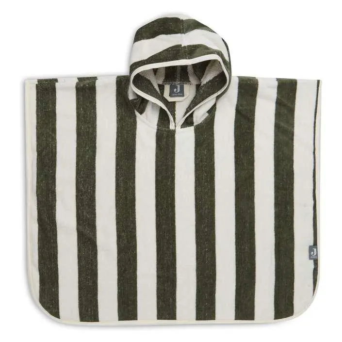 JOLLEIN pončo stripe terry leaf GREEN