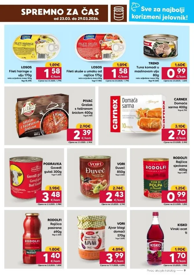 Katalog Pivac katalog do 29.03.2026 od 23. ožujka do 29. ožujka 2026. - Pregled Stranica 9
