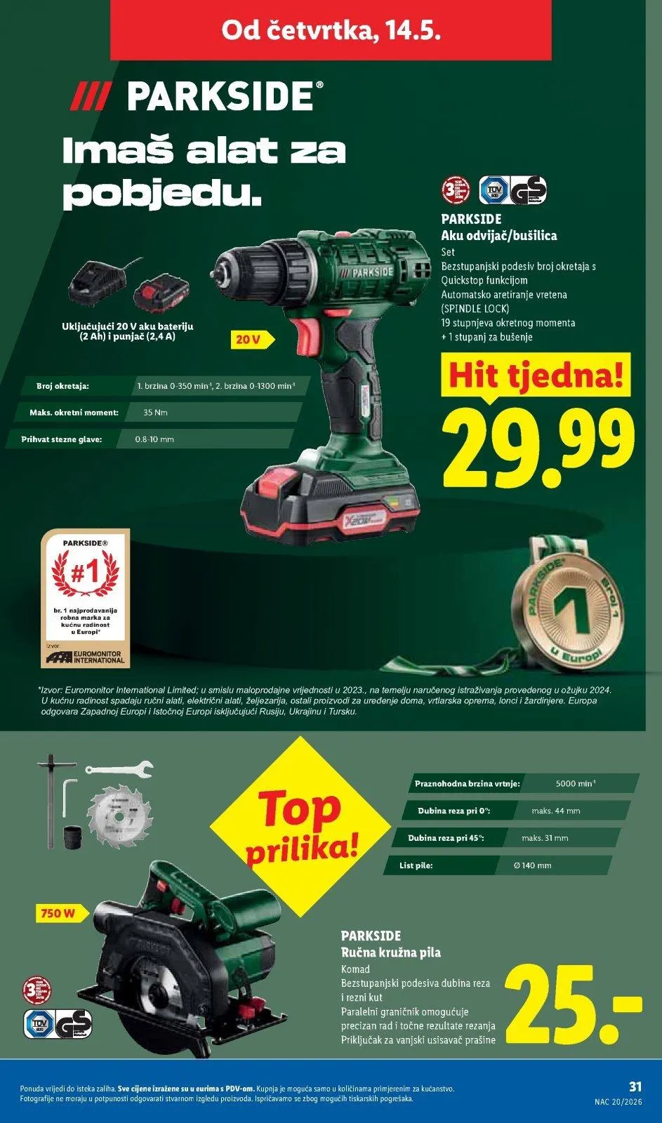 Katalog Lidl katalog do 17.05.2026 od 7. svibnja do 17. svibnja 2026. - Pregled Stranica 31