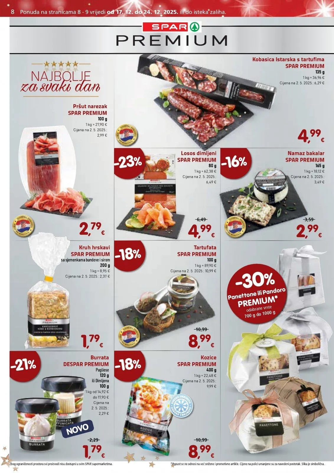 Katalog Spar katalog do 23.12.2025 od 17. prosinca do 23. prosinca 2025. - Pregled Stranica 8