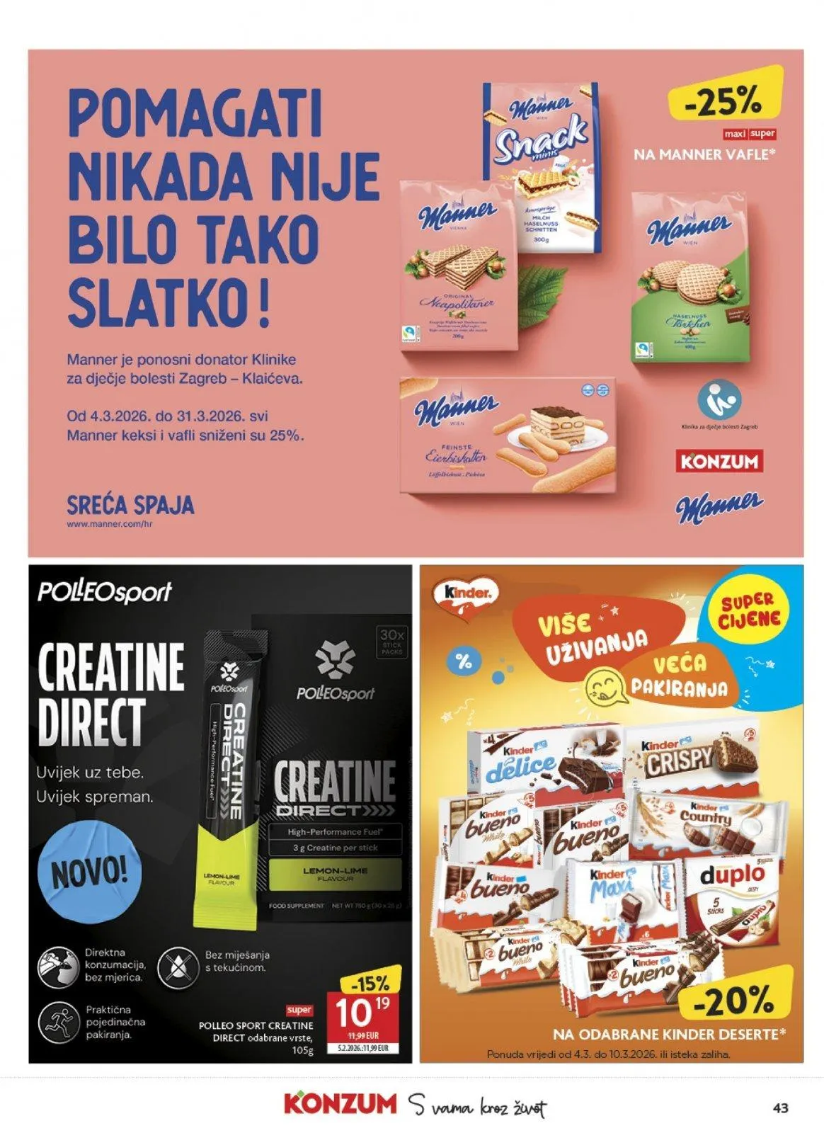 Katalog Konzum katalog do 10.03.2026 od 5. ožujka do 10. ožujka 2026. - Pregled Stranica 43