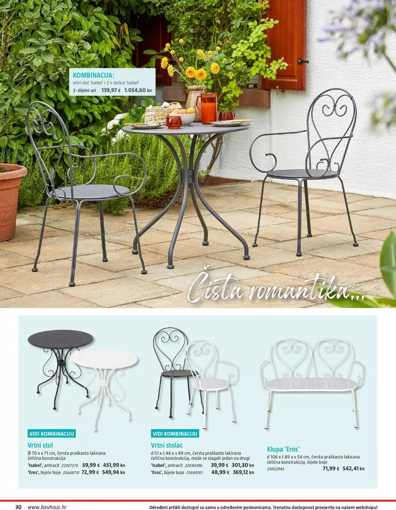Katalog Vrtni namještaj Bauhaus od 24. ožujka do 31. srpnja 2023. - Pregled Stranica 30