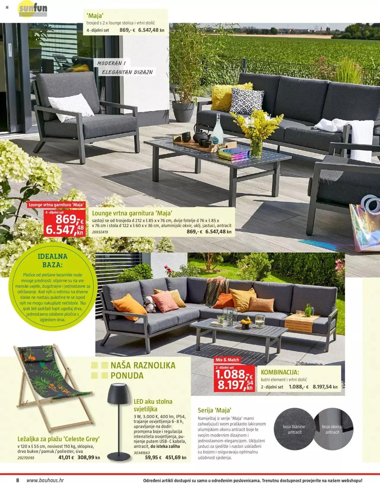 Katalog Vrtni namještaj Bauhaus od 24. ožujka do 31. srpnja 2023. - Pregled Stranica 8