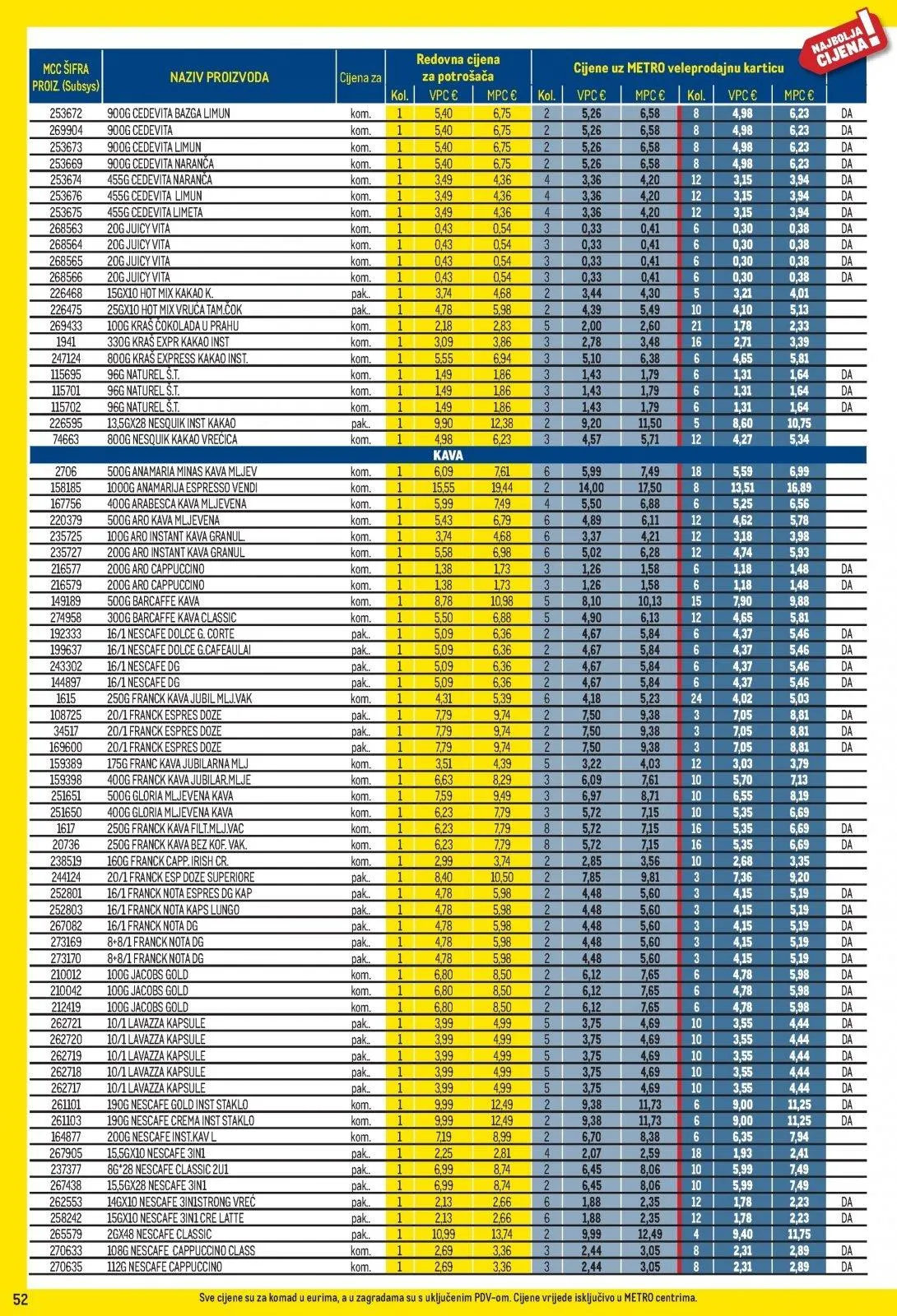 Katalog Metro katalog do 01.06.2026 od 8. svibnja do 1. lipnja 2026. - Pregled Stranica 52
