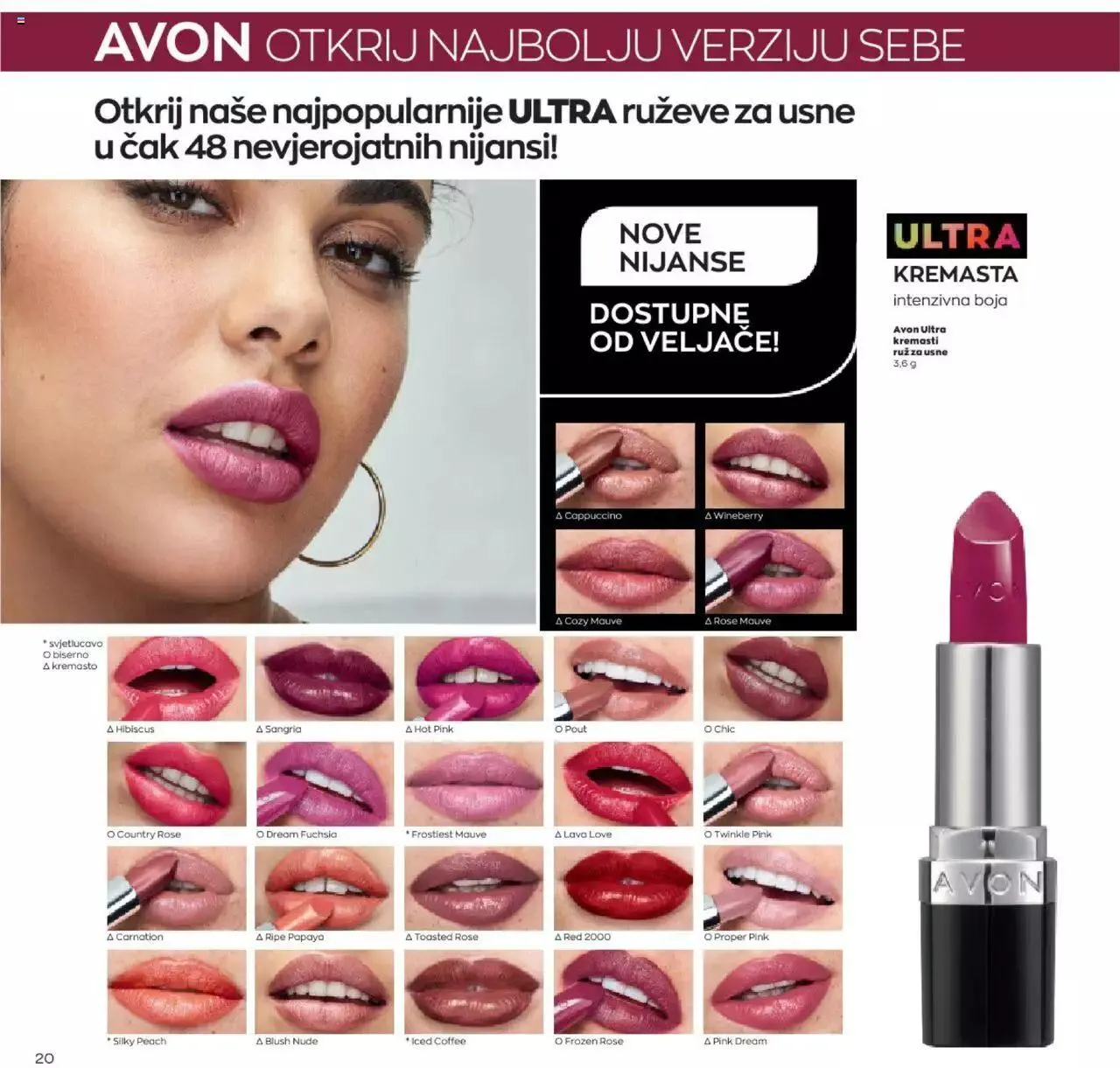 Katalog Avon katalog - Make-up vodič od 12. siječnja do 6. veljače 2024. - Pregled Stranica 20