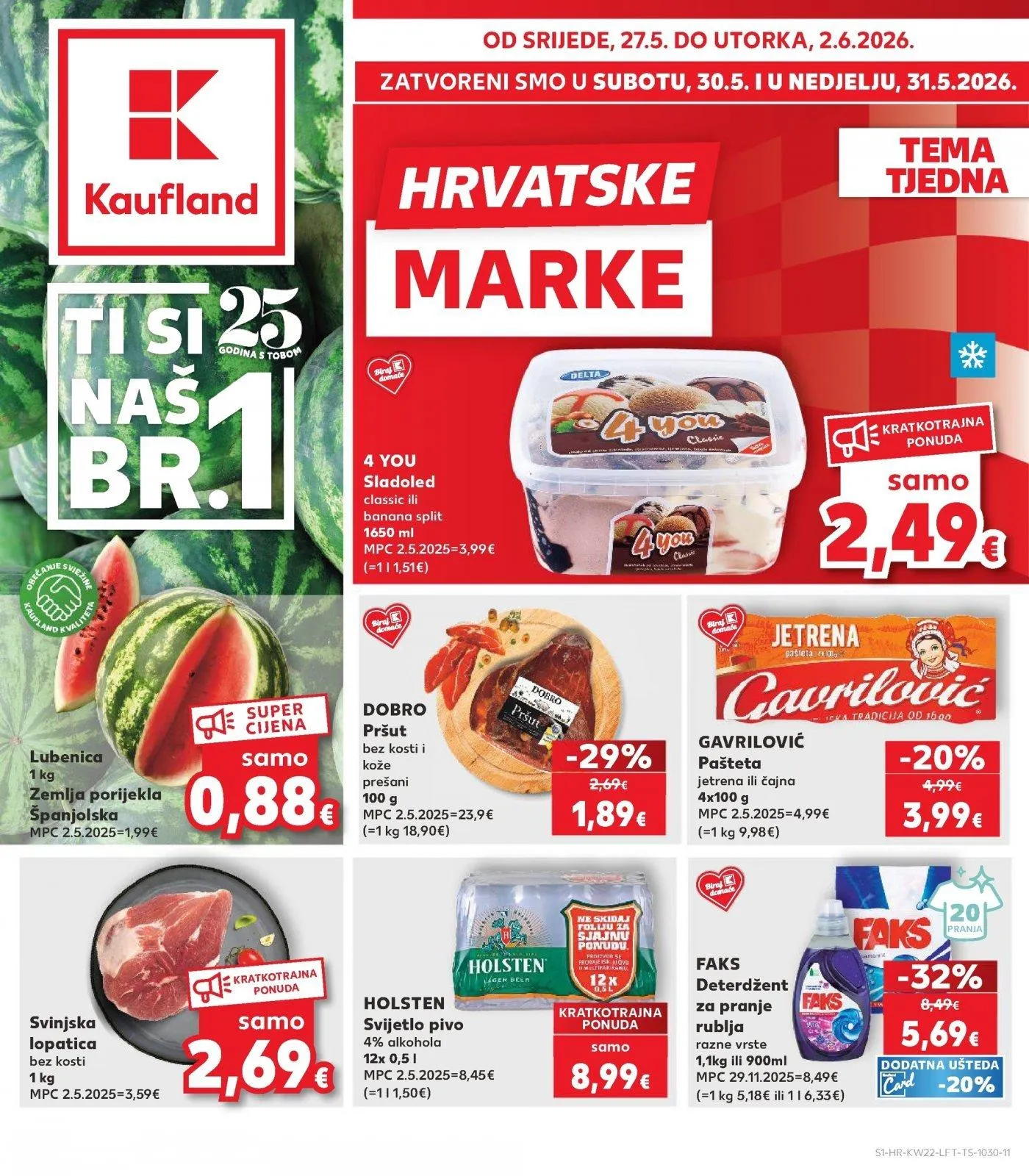 Katalog Kaufland katalog do 02.06.2026 od 27. svibnja do 2. lipnja 2026. - Pregled Stranica 1