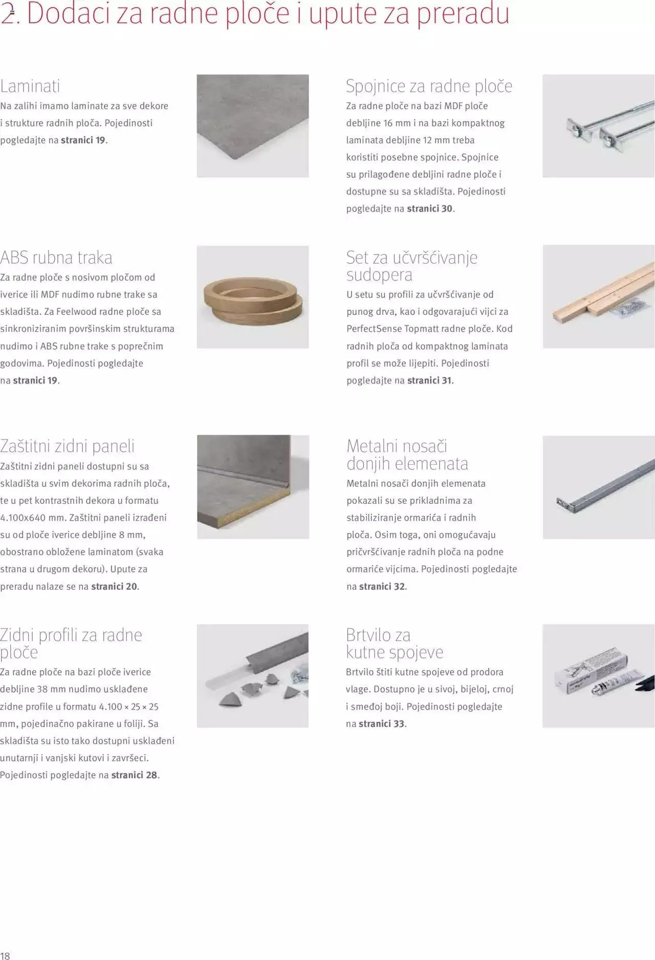 Katalog Elgrad - Egger radne ploče - Upute za preradu i dodaci od 1. travnja do 31. prosinca 2023. - Pregled Stranica 18