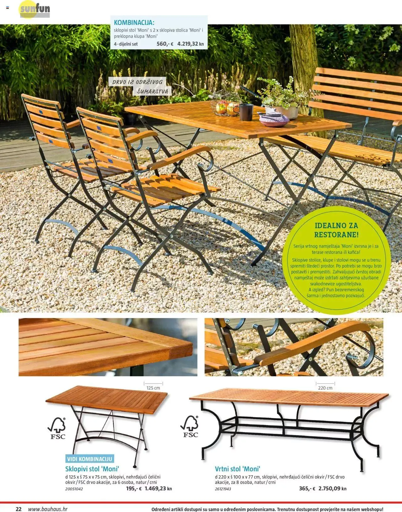 Katalog Vrtni namještaj Bauhaus od 24. ožujka do 31. srpnja 2023. - Pregled Stranica 22