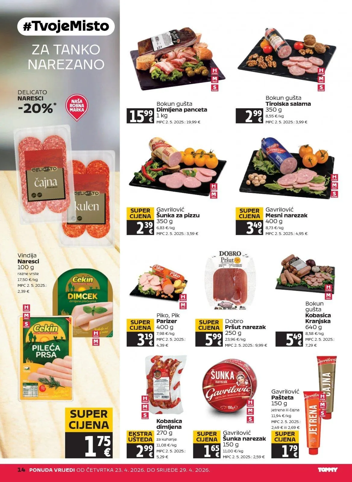 Katalog Tommy katalog do 29.04.2026 od 23. travnja do 29. travnja 2026. - Pregled Stranica 14