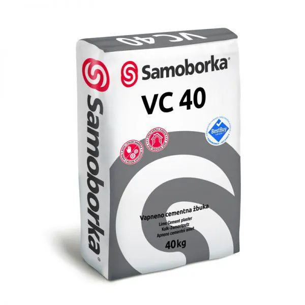 Vapneno-cementna žbuka VC 40 2 mm-Samoborka-40 kg