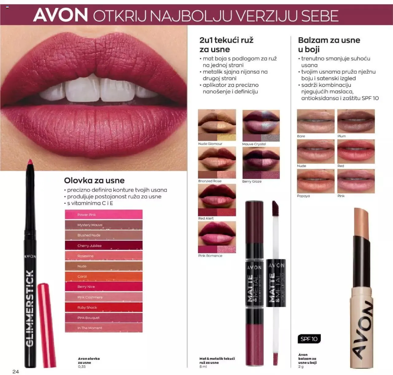 Katalog Avon katalog - Make-up vodič od 12. siječnja do 6. veljače 2024. - Pregled Stranica 24