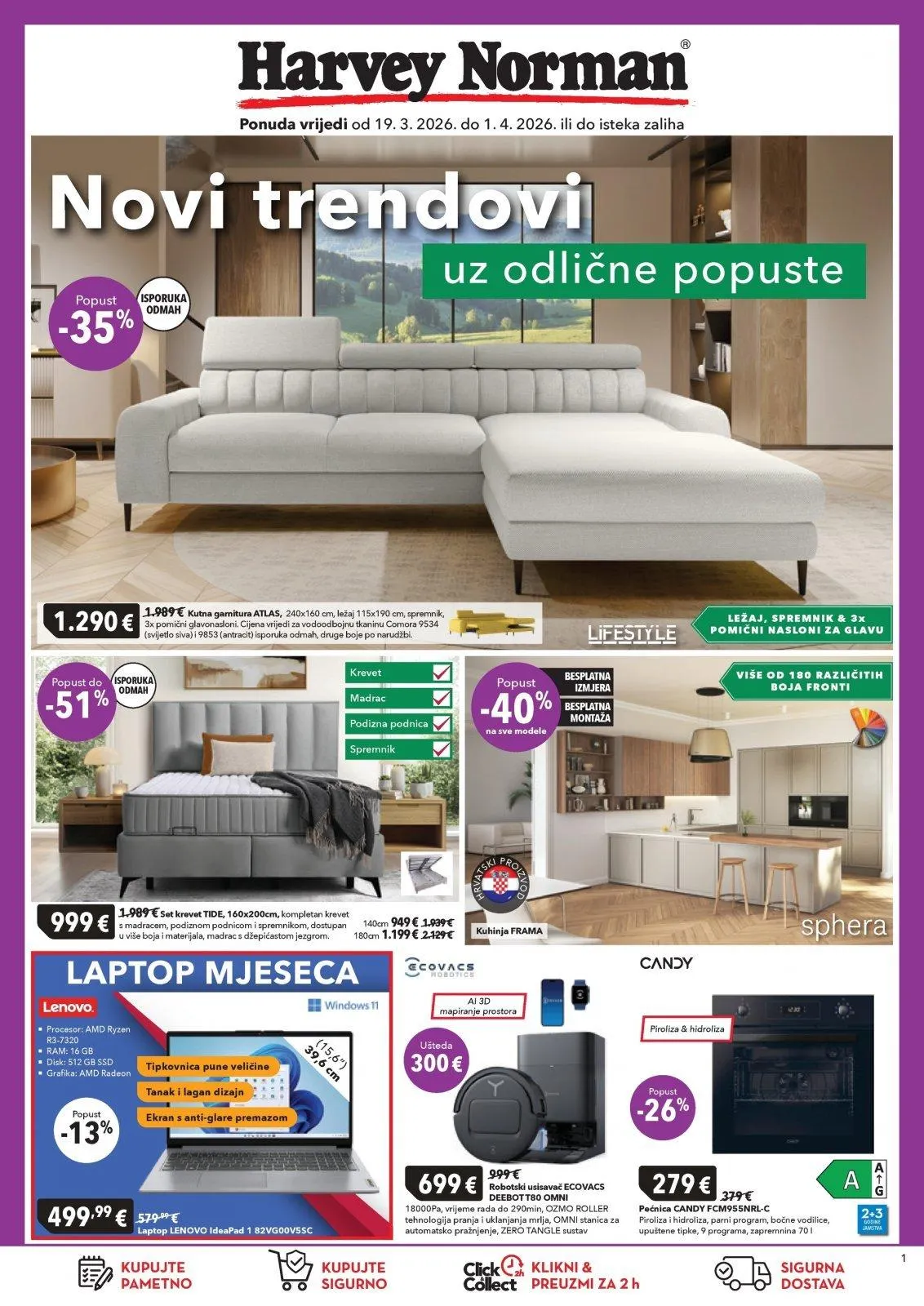 Katalog Harvey Norman katalog do 01.04.2026 od 19. ožujka do 1. travnja 2026. - Pregled Stranica 1