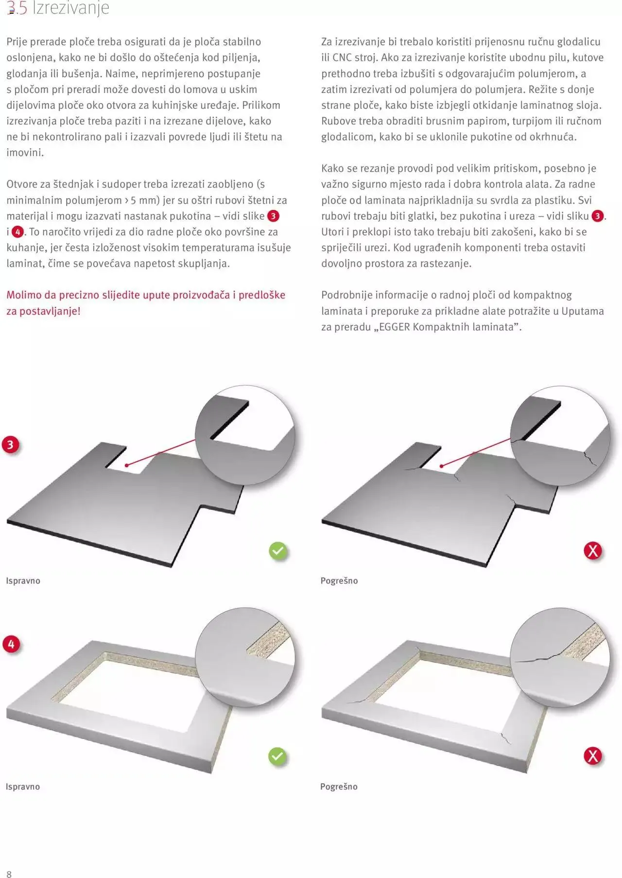 Katalog Elgrad - Egger radne ploče - Upute za preradu i dodaci od 1. travnja do 31. prosinca 2023. - Pregled Stranica 8
